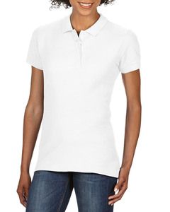 GILDAN GIL64800L - Polo Softstyle Double Pique SS for her White