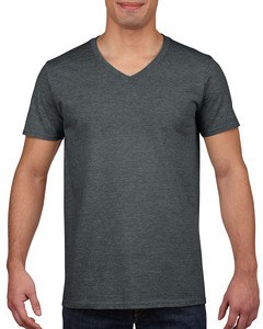 GILDAN GIL64V00 - T-shirt V-Neck SoftStyle SS for him Dark Heather