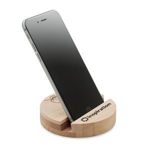 GiftRetail MO6691 - GROW ROUND STAND Birch Wood phone stand Wood