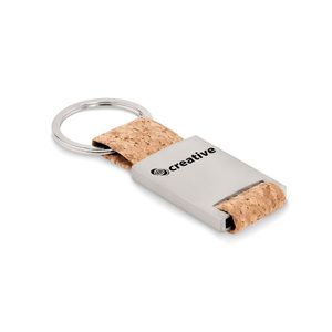 GiftRetail MO6733 - TECH CORK Key ring with cork webbing Beige