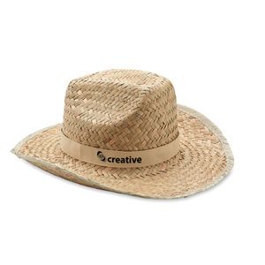 GiftRetail MO6755 - TEXAS Natural straw cowboy hat Beige