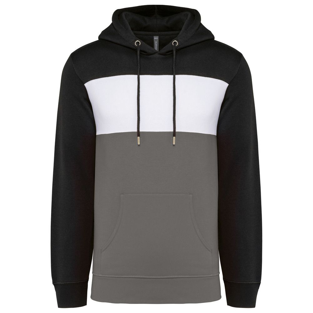 Kariban K4016 - Unisex tricolour hooded sweatshirt