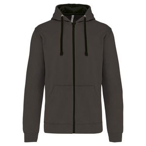 Kariban K466 - Contrast hooded full zip sweatshirt