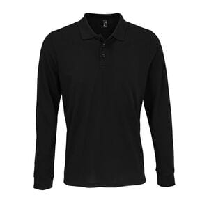 SOL'S 03983 - Prime Lsl Unisex Long Sleeve Polycotton Polo Shirt Black