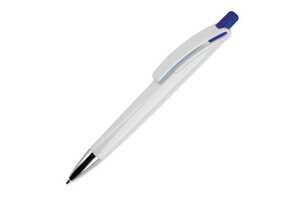 TopPoint LT80835 - Ball pen Riva hardcolour WHITE / DARK BLUE