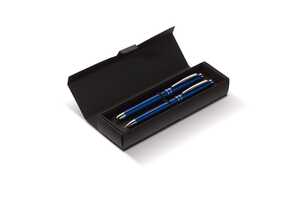 TopPoint LT82365 - Pen set 2 stripes barrel metal Dark Blue