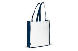 TopPoint LT91479 - Carrier bag non-woven 75g/m² WHITE / DARK BLUE