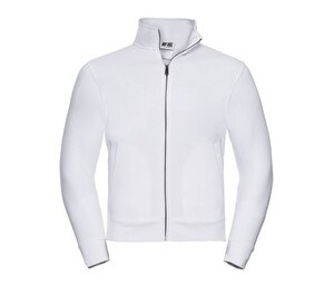 Russell RU267M - Men's large zip sweatshirt White