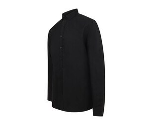 HENBURY HY512R - MEN’S MODERN L/S OXFORD SHIRT – REGULAR FIT Black