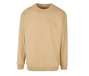 Build Your Brand BY075 - Round Neck Sweatshirt man Union Beige