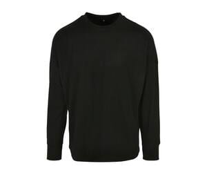 BUILD YOUR BRAND BY198 - OVERSIZED CUT ON SLEEVE LONGSLEEVE Black