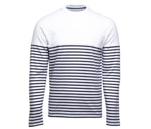 PEN DUICK PK201 - Long sleeve striped t-shirt White / Navy