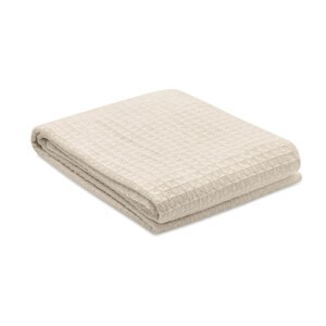 GiftRetail MO2049 - GUSTO Cotton wafle blanket 350 gr/m² Beige