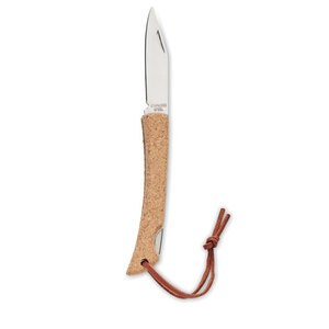 GiftRetail MO6956 - BLADEKORK Foldable knife with cork Beige