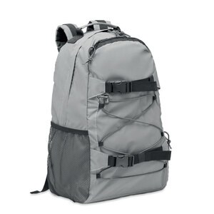GiftRetail MO6993 - BRIGHT SPORTBAG High reflective backpack 190T matt silver
