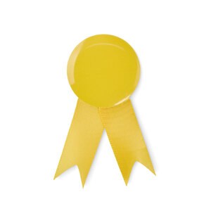GiftRetail MO2180 - LAZO Ribbon style badge pin Yellow