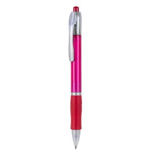 EgotierPro 23140 - Translucent Plastic Pen - Various Colors TRANSLUCENT Fuchsia