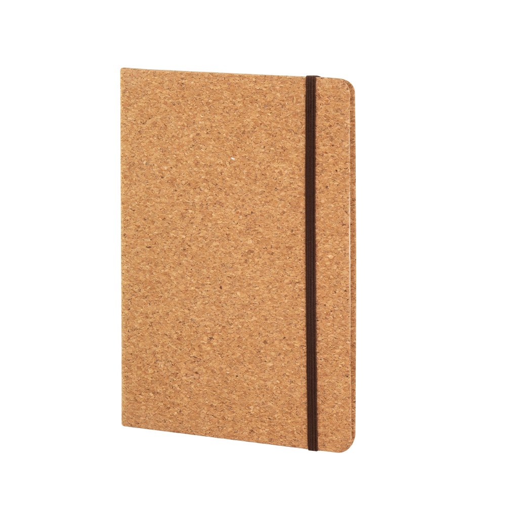 EgotierPro 38007 - Cork A5 Notebook with Bookmark & Elastic CORK