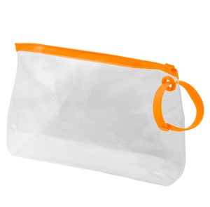EgotierPro 38014 - EVA Toilet Bag with Silicone Handle HARPER Orange