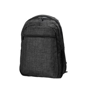 EgotierPro 38010 - Denim-Style Polyester Backpack with Laptop Compartment BITONE