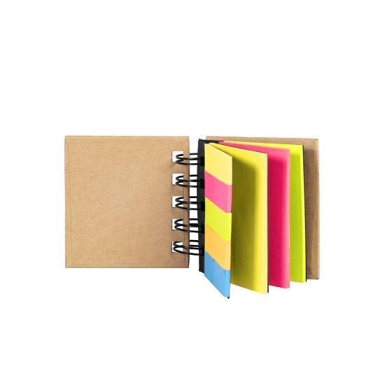 EgotierPro 39057 - Spiral Sticky Note Pad with Cover GRANT
