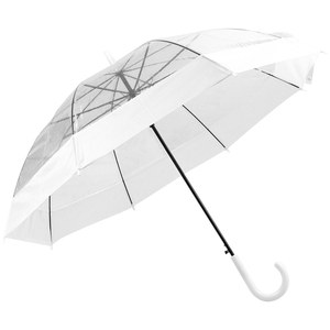 EgotierPro 39534 - Automatic Umbrella, 98 cm, POE, Polyester MIST White