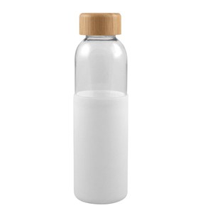 EgotierPro 50019 - Glass Bottle with Bamboo Cap, 500ml GIN