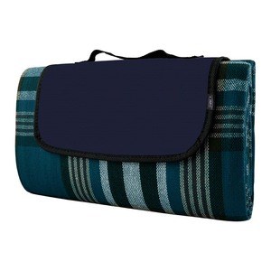 EgotierPro 52082 - Foldable Acrylic Family Picnic Blanket NEVIS Blue
