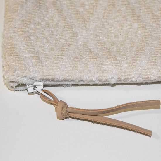 EgotierPro 52539 - Cotton-Polyester Soft Touch Curly Toilet Bag KERET