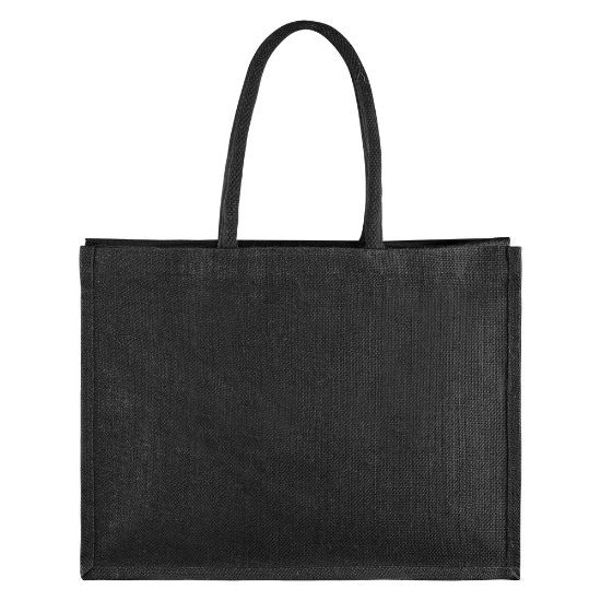 EgotierPro 52558 - Jute Beach/Shopping Bag with Cotton Handles NATIVE