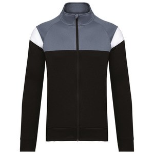 PROACT PA390 - Adult zipped tracksuit jacket Black / Sporty Grey