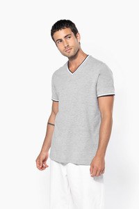 Kariban K374 - Mens piqué knit V-neck T-shirt