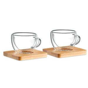 GiftRetail MO9709 - 2 double wall espresso glasses