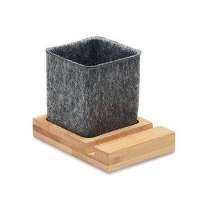 GiftRetail MO2115 - OROSTAN RPET felt pen pot phone stand