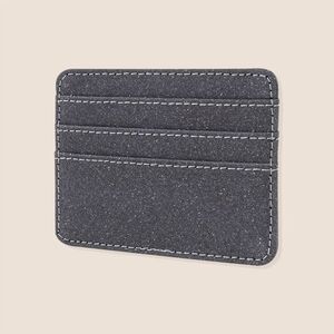 EgotierPro 53017 - Recycled Leather Three-Pocket Card Holder