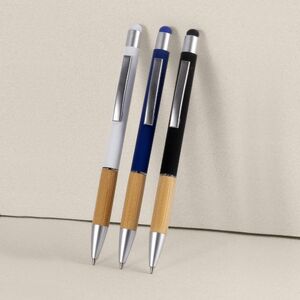 EgotierPro 53564 - Recycled Aluminum & Bamboo Pen with Pointer ANDIKA