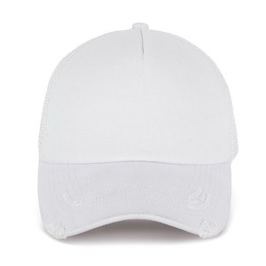 K-up KP234 - Destroyed cotton 5 panel trucker with soft front panel