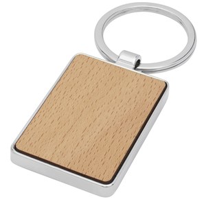 GiftRetail 118124 - Mauro beech wood rectangular keychain