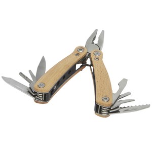 GiftRetail 104508 - Anderson 12-function medium wooden multi-tool